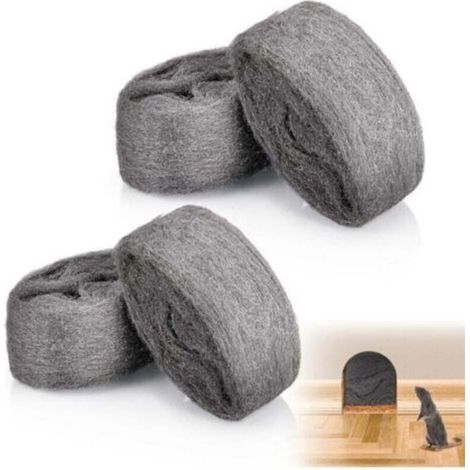 Rollen Stahlwolle der Körnung 000, 20 m Stahlwolle zur Nagetierabwehr, Reinigungsdrahtwolle zum Reinigen, Polieren, Pflegen und Veredeln von Holz