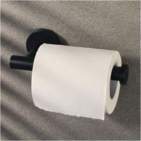 Porte-papier toilette mural en inox 304 – Design noir, salle de bain & cuisine (1/4)