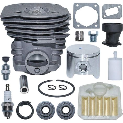 Kit de cylindre de 44 mm, piston, filtre à air et carburant, ligne, botte d’admission pour tronçonneuse Husqvarna 346XP 350 351 353 503869971, 537024003 (1/5)