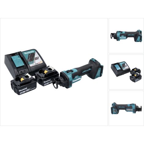 Makita DCO 181 RT Akku Rotationsschneider 18 V 32000 U/min Brushless + 2x Akku 5,0 Ah + Ladegerät