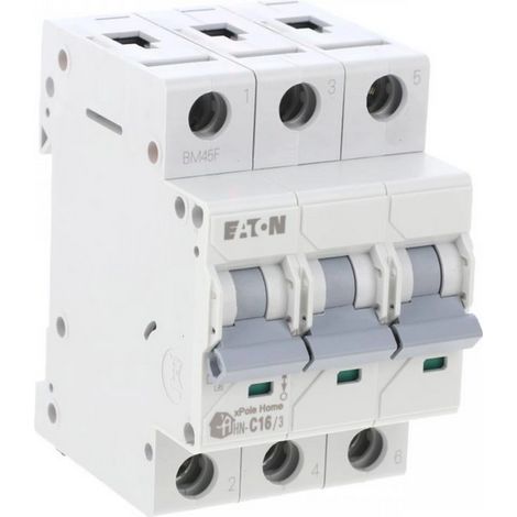 Interruttore automatico Eaton C 16A tripolare HN-C16/3 194891