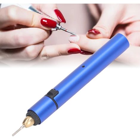 Mini meuleuse électrique portable USB, meuleuse électrique rechargeable, stylo à graver électrique, stylo de lettrage et de polissage, bleu. (1/5)