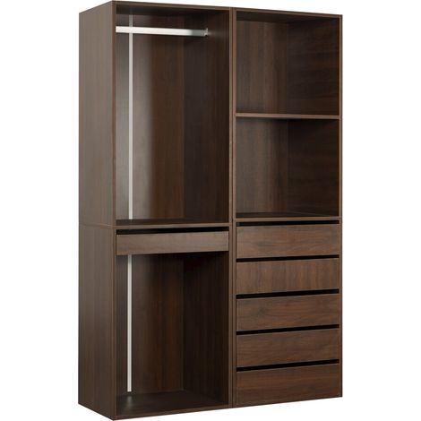 Conjunto vestidor modular "Opera" - 2 unidades - Marrón (1/5)