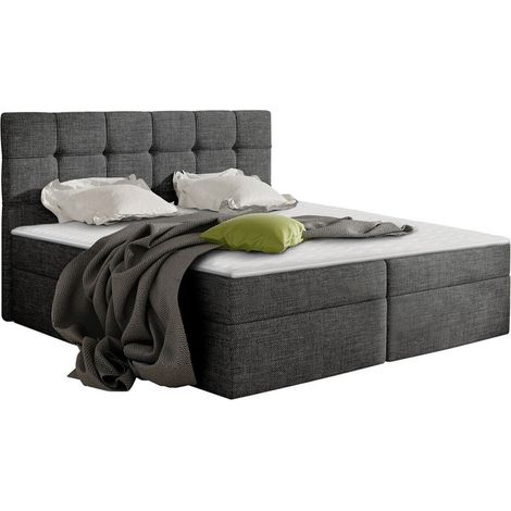 Lit boxspring Comfivo Gaudens, Muna 10, Continental, Double, 180x200, Tissu, Disponible, 186x206x113cm (1/5)