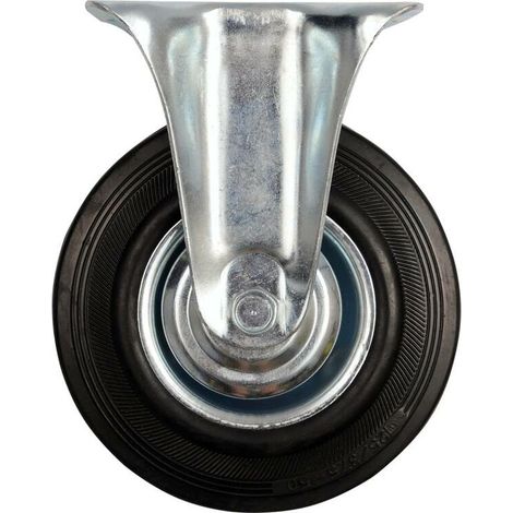 Rueda fija con goma negra de 160 mm 87305 vorel (1/2)
