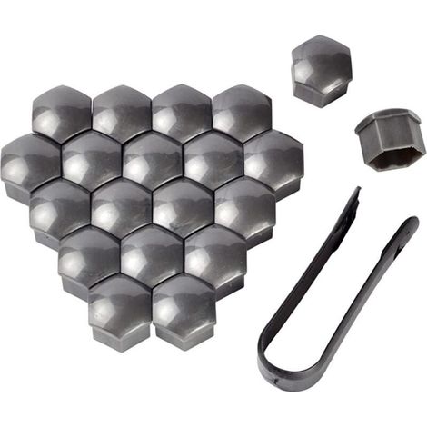 Cover nut 19 mm â Set of 20 cap hexagonal in plastic â Protection against the corrosion â Tool of disassembly included