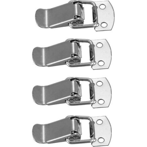 4x silberfarbene Metall-Knebelriegel mit gerader Öse, 1,6 Zoll (1/5)