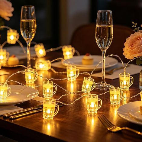 20LED Guirlande Lumineuse, LED De Chope De Bière, LED Motif Chope Bière (1/5)