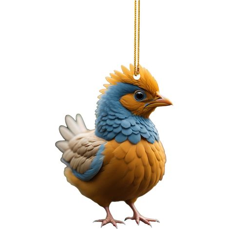 Pendentif Coq Dessin Anime - Décoration Arbre De Noël - Suspension Fenêtre Porte Salle De Séjour - Ornement Intérieur Multifonction - 1 Pièce (1/5)