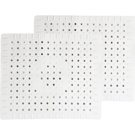 Lot de 2 tapis de protection pour évier - - 31 x 26 cm - Caoutchouc antidérapant - Facile à nettoyer - Découpables