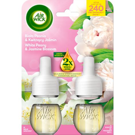 018161 Air Wick Electric Duopack Peonia bianca e gelsomino in fiore