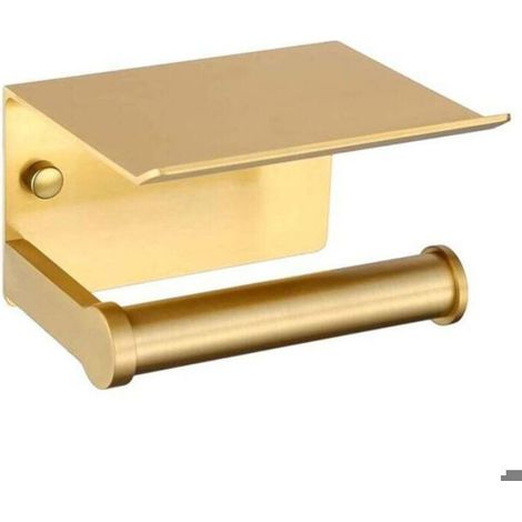 Porte-Papier Toilette - Étagère de Rangement Intégrée - Fixation Auto-Adhésive 3M - Sans Perçage - 1 Pièce (1/3)
