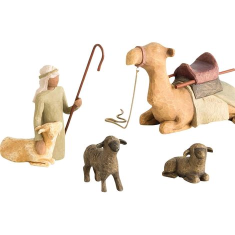 Crèche De Noël - Figurines En Résine - Pour Table Et Appui De Fenêtre - Ensemble De 4 Pièces