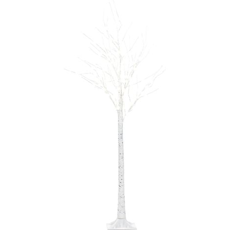 Árbol de Navidad LED de metal blanco 160 cm decoración interior exterior Lappi (1/5)