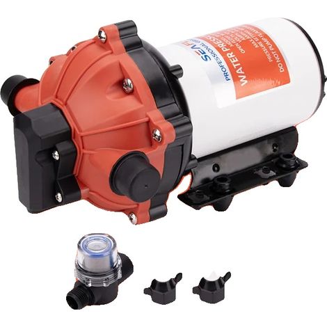Membranwasserpumpe, 5,0 GPM Durchflussrate, 60 PSI Druck, WEISS (1/5)