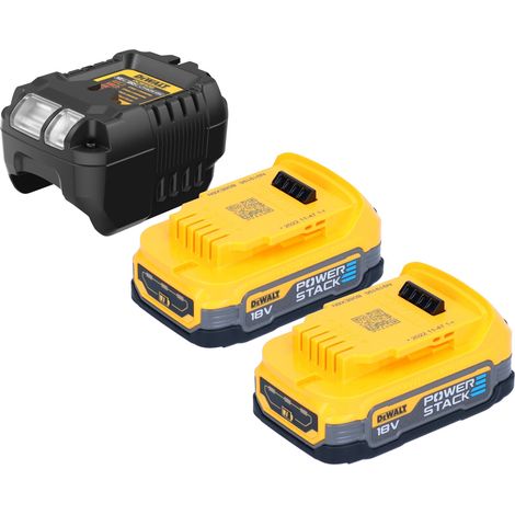 DeWalt DCB 1102 E2 Akku Starter Set 18 V mit 2x Powerstack Akku 1,7 Ah + DCB 1102 Ladegerät (1/4)