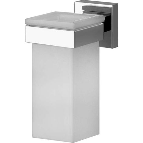 Porta spazzolino con fissaggio a parete in ceramica bianca Pollini Live LV1201M0  Cromo