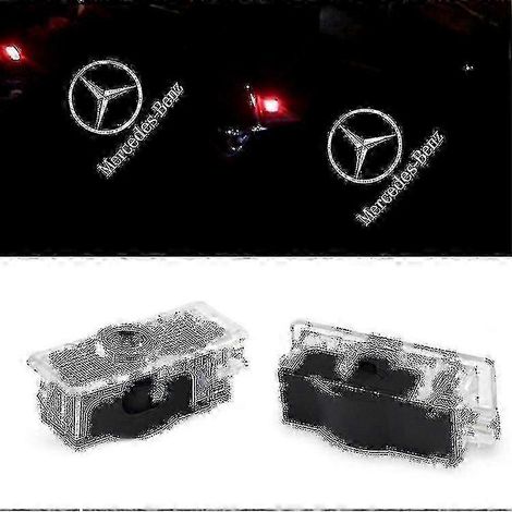 Convient pour Mercedes-Benz CLA CLS A207 C207 Éclairage de porte LED d'accueil modifié, lampe de projection laser (lot de 2) (1/5)