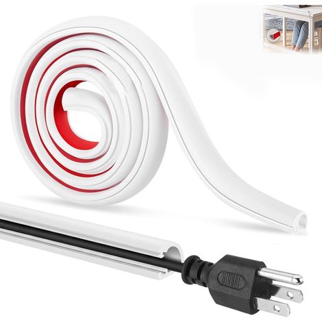 Adhesive Wall Cable Trunk, Flexible TV Cable Cover for Organising Electrical Wires, Self-Adhesive Cable Duct to Cut for Office Home and Television (1/5)