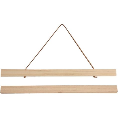 Cadre Magnétique en Bois pour Affiches DIY - Support pour Toile, Photos, Tableaux et Œuvres d'Art 30x2,1 cm