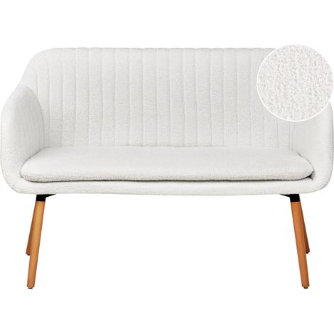 Polsterbank 2-Sitzer TABY Bouclé Cremeweiß