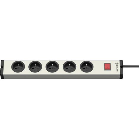 Bloc multiprise avec interrupteur Ehmann 0601x02052031 aluminium, noir fiche FR 1 pc(s) (1/3)
