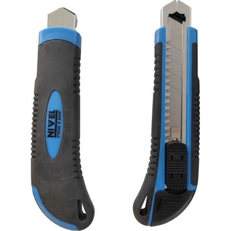 CUTTER PROF 18MM 3 CUCHILLAS BIMAT NIVEL (1/2)