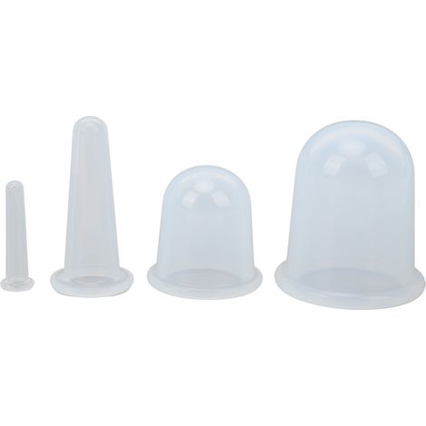 Kit de Ventouses en Silicone Anti-Cellulite, 4 Pièces pour Massage et Soin du Visage (1/5)