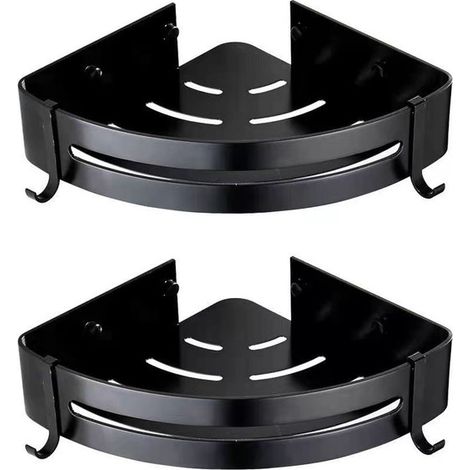 pièces - Étagère de douche - Étagères de douche - Étagère de Douche - Accessoires de salle de bain - noir - Étagère de salle de bain - Sans perçage - Étagère murale - Étagère murale - 2922,54cm (1/3)