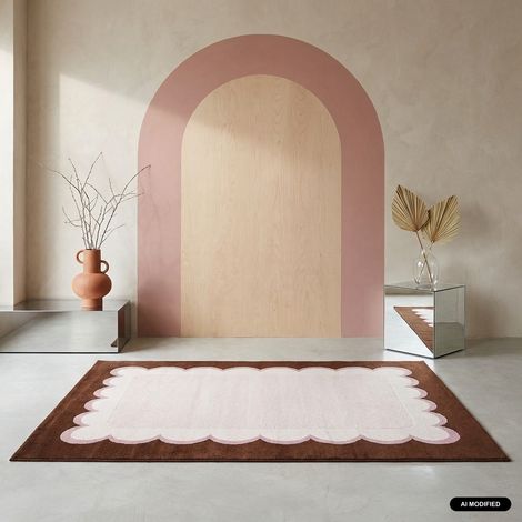 Tapis intérieur rose et marron - Zoa 120 x 170 cm