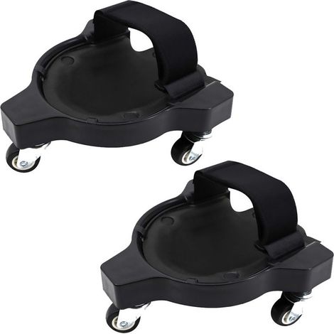 Lot de 2 genouillères flexibles avec roulettes pour jardin, chantier de construction，noir (1/4)