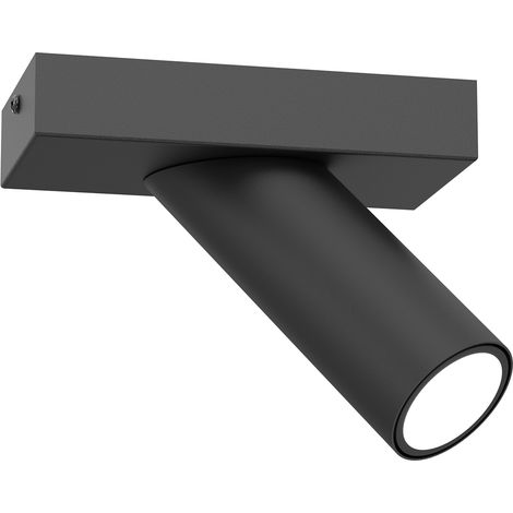 Spot plafond métal noir mat 1xGU10 8W Tublon Luminex