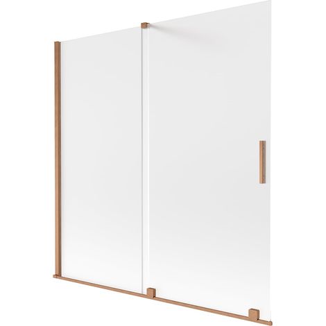 Mexen Velar mampara de baño de 2 alas deslizantes 160 x 150 cm, escarcha, cobre cepillado - 896-160-000-31-65 (1/2)