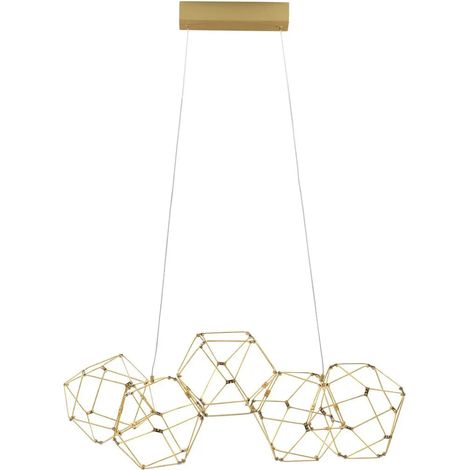 [NEUWERTIG] B-Ware Nova Luce Pendelleuchte Hängeleuchte Nebula Led Kupfer Warmweiß 21,6 W 84 Cm