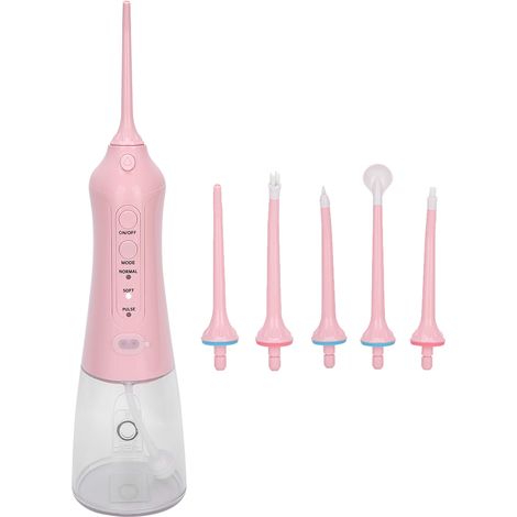 Jet dentaire électrique portable sans fil, hydropulseur buccal IPX7 étanche, nettoyeur interdentaire rechargeable pour soins dentaires quotidiens (1/5)
