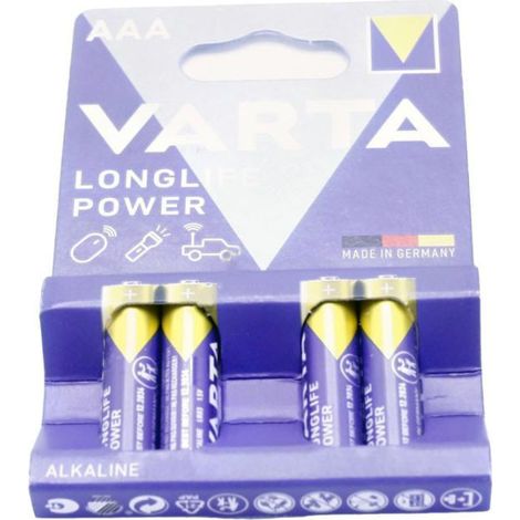 Ersatzteil - SOS Accessoire Lot de 4 piles alcaline AAA LR03 pour Accessoires et entretien VARTA 4903121414 -  -