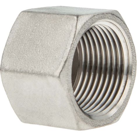 tecuro Kappe mit Mehrkant Edelstahl V4A (AISI 316), IG 4 Zoll