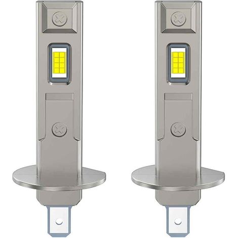 Ampoules Phares H1 - LED 6500K Sans Ventilateur - Conception PZCC - Pour Voiture - Kit de 2 (1/5)