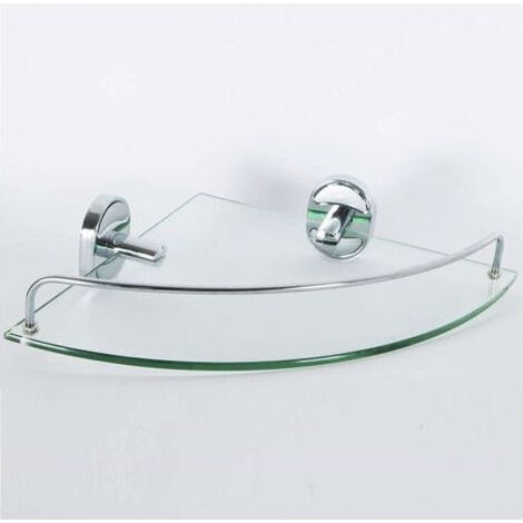 Étagère d'angle 52020 pour rangement de douche en verre, étagère triangulaire pour salle de bain -