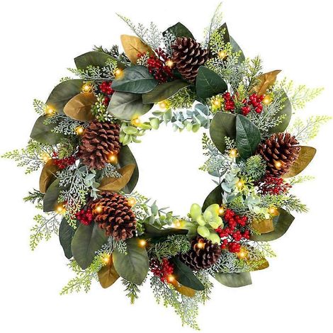 Guirlande de Noël lumineuse LED pour porte d'entrée, fenêtre, couloir, jardin (189 caractères) (1/4)