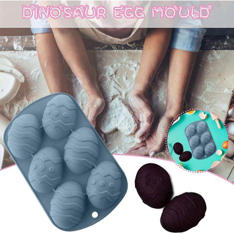Moules en silicone Outils de cuisine en silicone pour la pâtisserie, notamment les œufs de dinosaures et le chocolat. (1/4)