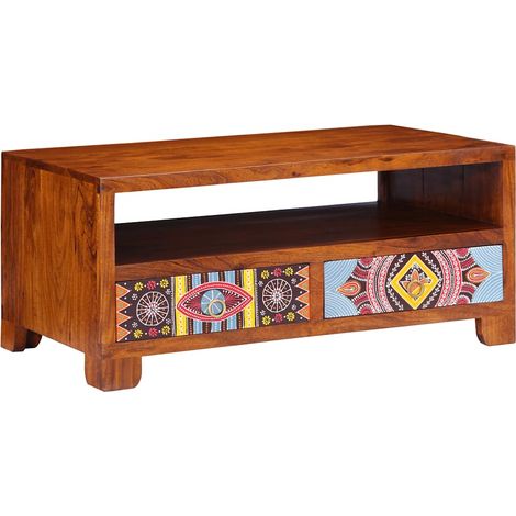 Couchtisch 90x50x40 cm Massivholz Akazie