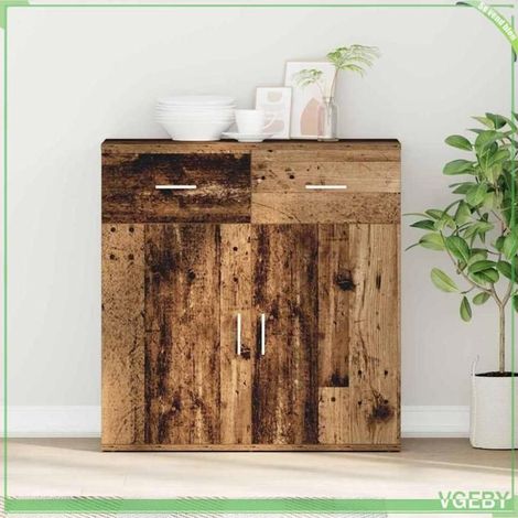 Buffet - ABI - Bois ancien - 79x38x80 cm - Bois d'ingénierie - 1 porte (1/5)