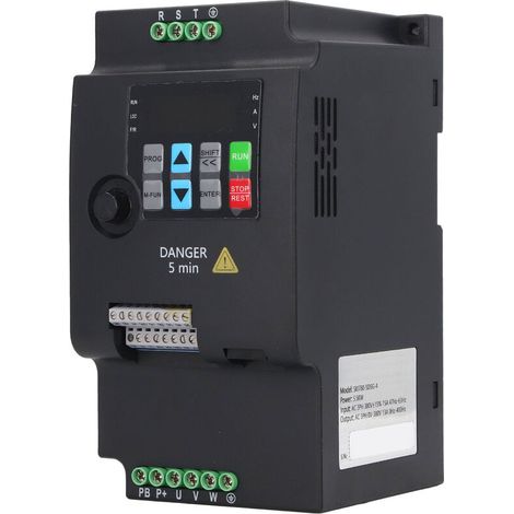 5.5KW VFD EntraîNement à FréQuence Variable Inverseur de FréQuence Triphasé AC 380V à AC 0‑380V Inverseur de Commande de Moteur Convertisseur de tension (1/5)