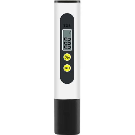 Tester digitale la qualità dell'acqua per il sistema del RO-RODI, l'acquario, idroponica, gamma di misurazione da 0 a 9990 ppm, con incrementi di 1 ppm, precisione di lettura di 2 % (1/5)
