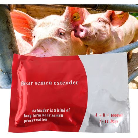 Verdünnungspulver für Schweinesperma, Ebersperma-Verdünner, Tierernährung, 7–14 Tage haltbar, Glucose, Natriumbicarbonat, BSA, 62 g (1/5)