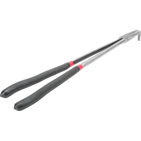 Pinces à bec long 400mm avec mâchoires coudées, outil de serrage pour travaux de précision (1/5)
