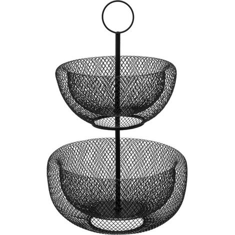 Bardusch-Panier de fruits à deux étages panier d'asphalte thé pains snacks panier de réception panier de fruits multifonctionnel - 25CM (1/3)