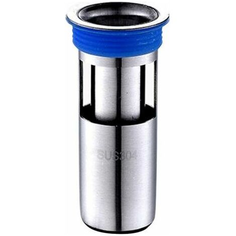 LMLY Bonde de sol en acier inoxydable en forme de U pour baignoire, filtre de douche, attrape-cheveux et filtre anti-odeurs pour salle de bain, 3,8 cm x 10,4 cm (argent) (1/5)