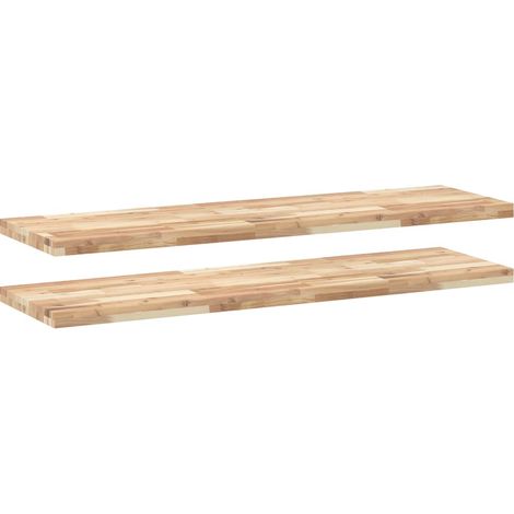 Maison Exclusive - Schweberegale 2 Stk. 140x40x4 cm Massivholz Ak